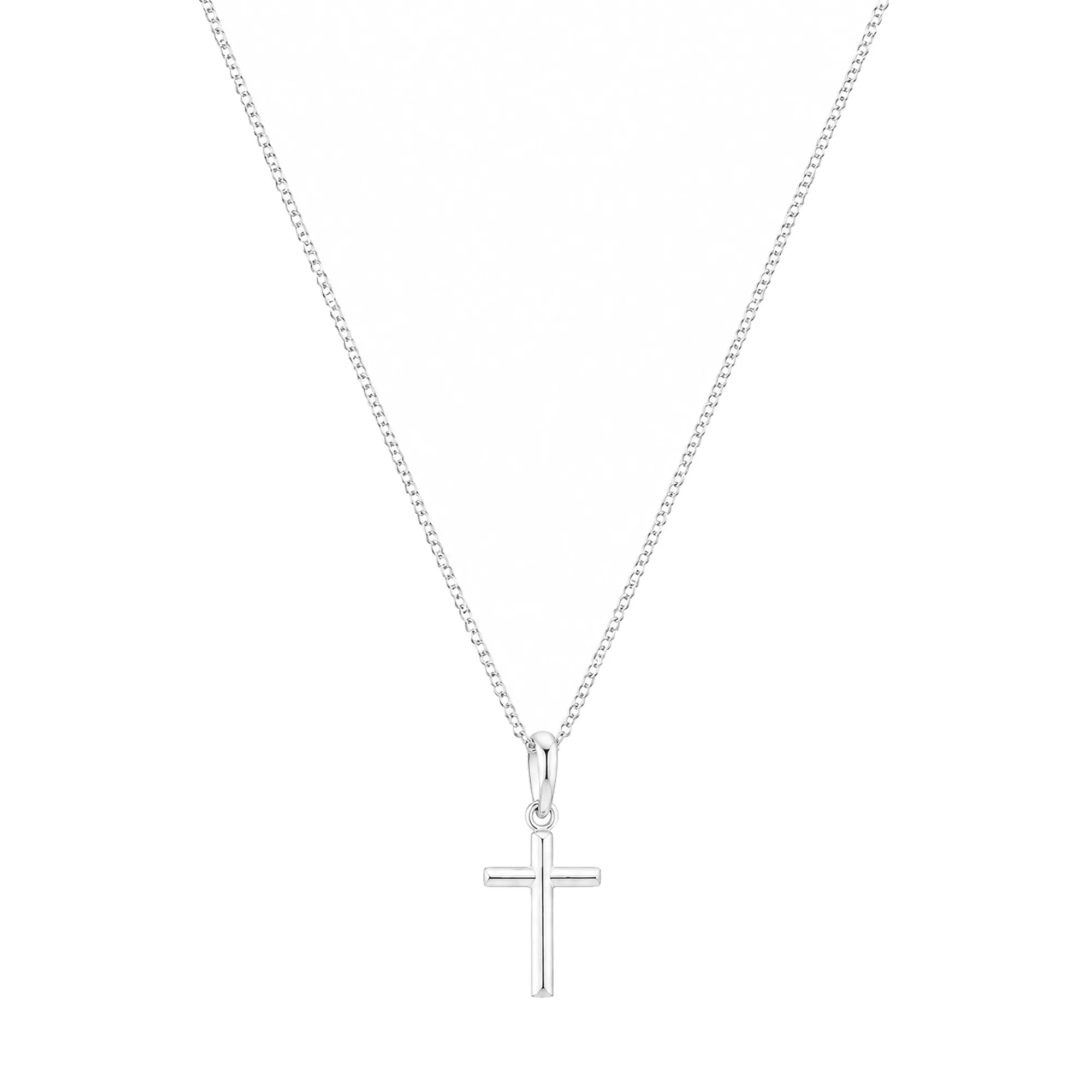Colar de Cruz Pequena em Prata 925